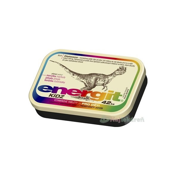 Energit KIDZ príchuť marhuľa,jahoda,čučoriedka 42 ks
