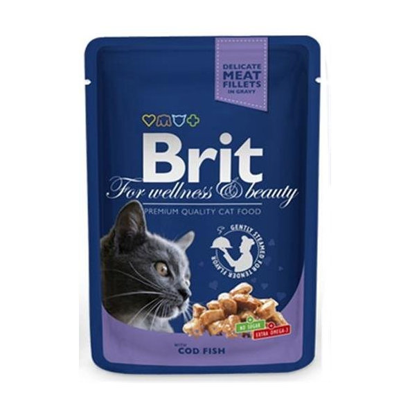 BRIT Premium cat Kapsička Adult Cod Fish 100g