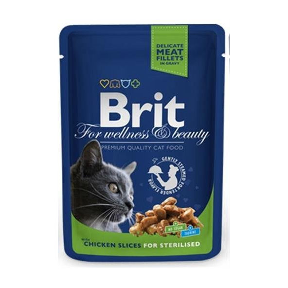 BRIT Premium cat Kapsička Sterilised Chicken Slice 100g