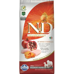 Farmina N&D dog PUMPKIN (GF) adult medium & maxi, chicken & pomegranate 12kg