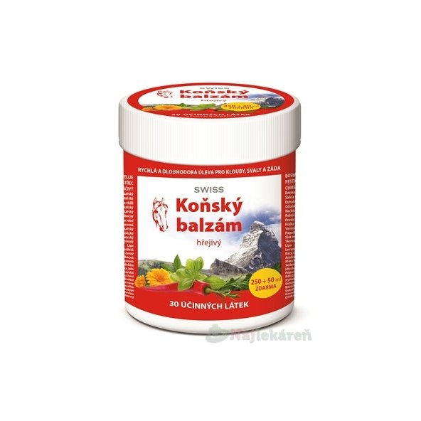KONSKÝ BALZAM SWISS hrejivý proti stuhnutým kĺbom 300 ml