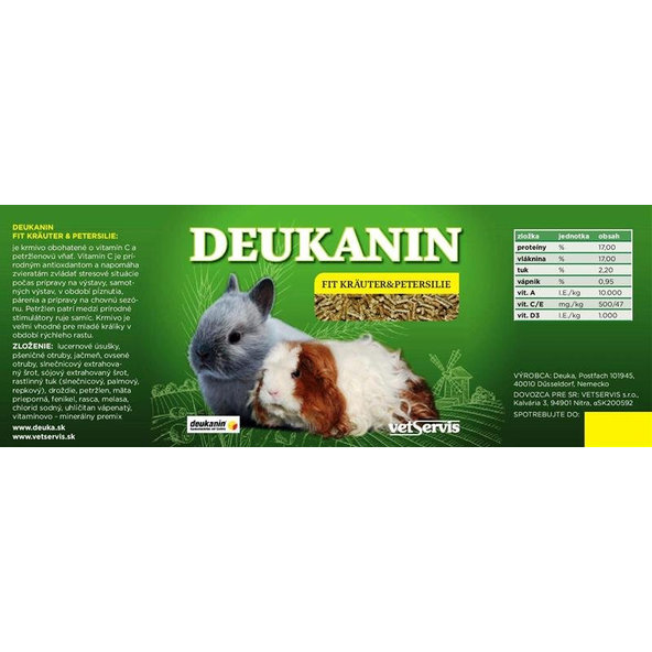Deukanin Kräuter Fit & Petersilie krmivo pre králiky 3kg vedro