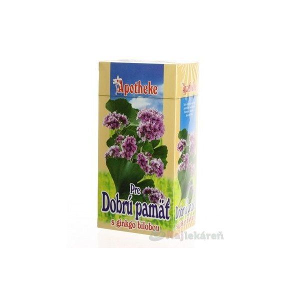 APOTHEKE ČAJ PRE DOBRÚ PAMÄŤ GINKGO BILOBA, 20x1,5 g