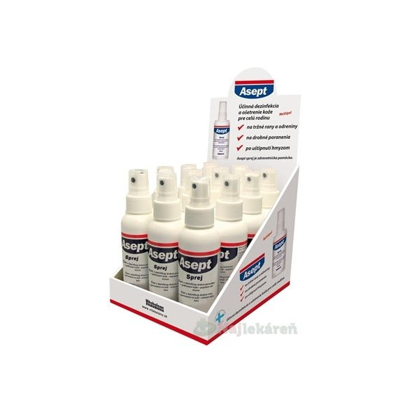 Vitabalans Asept Sprej dezinfekčný na rany DISPLEJ 12x100ml