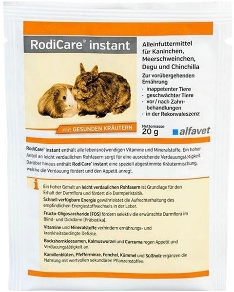 E-shop RodiCare instant doplnkové krmivo pre králiky a hlodavce 20g