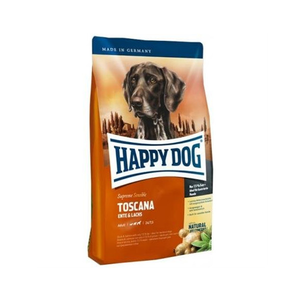 Happy Dog SUPER PREMIUM - Supreme SENSIBLE - Toscana losos a kačica granule pre psy 1kg
