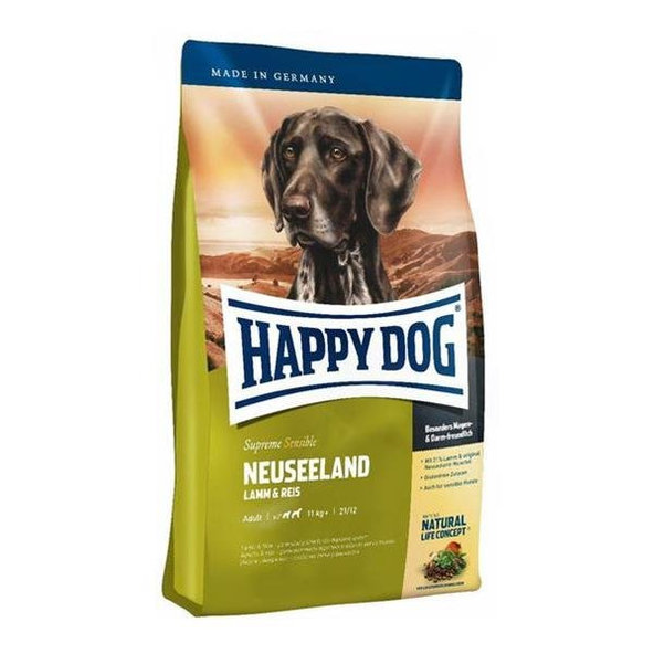 Happy Dog SUPER PREMIUM - Supreme SENSIBLE - Neuseeland jahňa s ryžou granule pre psy 1kg