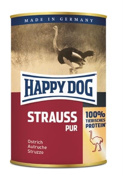 E-shop Happy Dog PREMIUM - Fleisch Pur - pštrosie mäso konzerva pre psy 400g