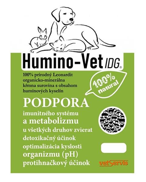 E-shop Humino-Vet IDG 100% prírodný leonardit pre všetky druhy zvierat na podporu imunity 100g