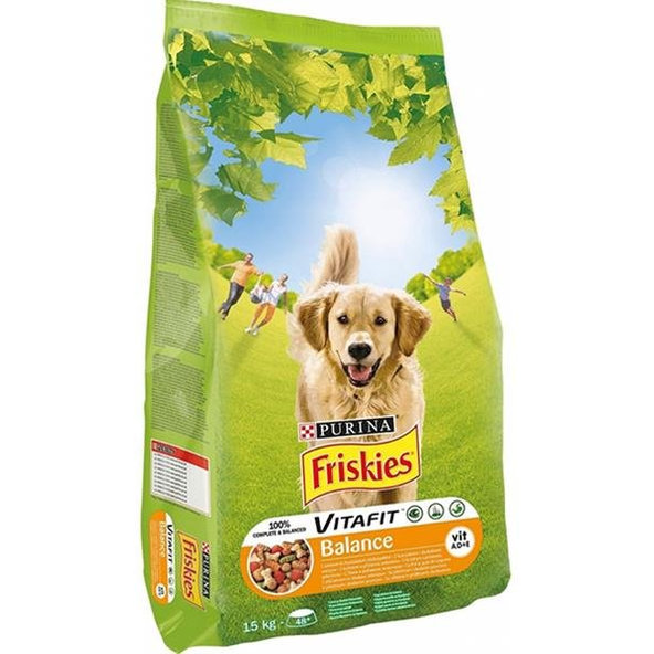 Friskies dog Balance s kuraťom a zeleninou granule pre psy 15kg