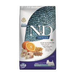 Farmina N&D dog OCEAN (AG) adult mini, codfish, spelt, oats & orange 2,5kg