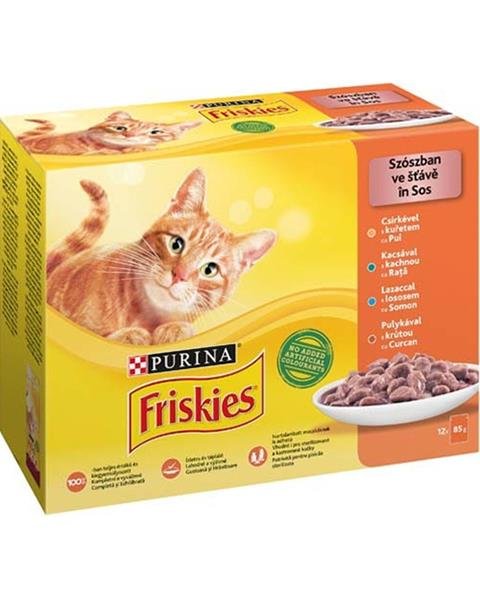 E-shop Friskies cat Multipack kura&kačica&losos&morka kapsička 12x85 g