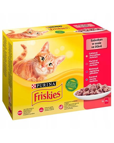 E-shop Friskies cat Multipack kura&hovädzie&jahňacie&kačica kapsička 12x85 g