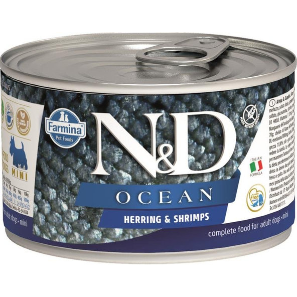 Farmina N&D dog OCEAN herring & shrimps konzerva 140g