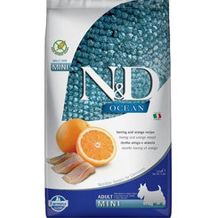 Farmina N&D dog OCEAN (GF) adult mini, herring & orange 2,5kg