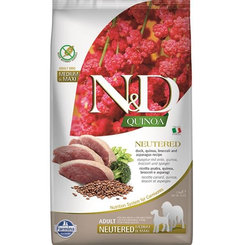 Farmina N&D dog QUINOA (GF) adult mini, neutered, duck, broccoli & asparagus 2,5kg