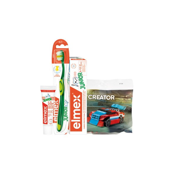 Elmex Junior balíček-ZP50ml,ZK+ÚV400ml+darček
