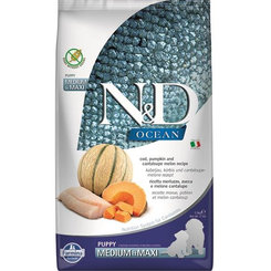 Farmina N&D dog OCEAN PUMPKIN (GF) puppy medium & maxi, cod & cantaloupe melon 2,5kg