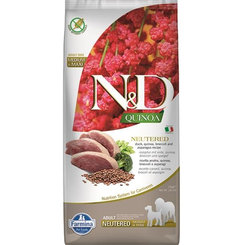 Farmina N&D dog QUINOA (GF) adult medium & maxi, neutered, duck, broccoli & asparagus 12kg