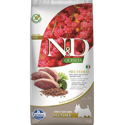 Farmina N&D dog QUINOA (GF) adult mini, neutered, duck, broccoli & asparagus 7kg