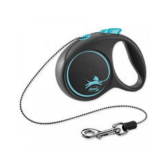 Vodítko Flexi Black Design S lanko 5 m modré (do 12 kg)