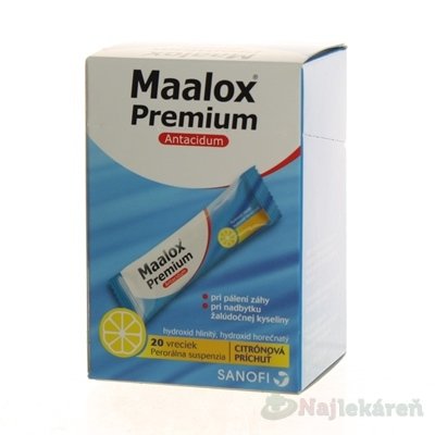 E-shop Maalox Premium sus por 460 mg/400 mg (vrecko) 20x4,3 ml