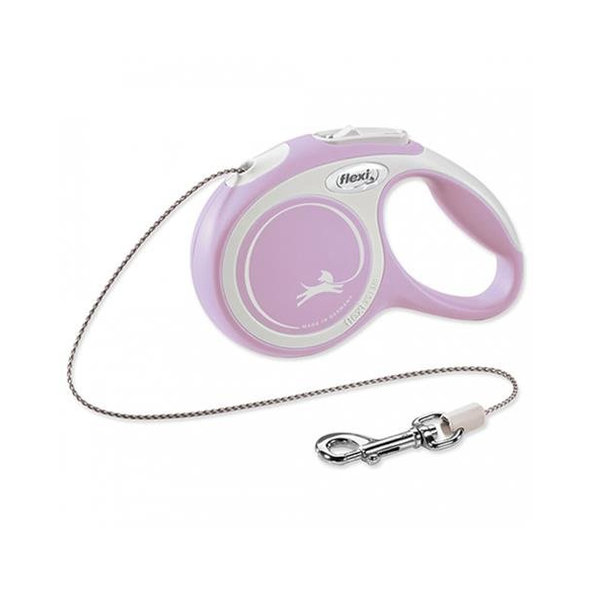 Vodítko Flexi New Comfort S lanko 8 m svetloružové (do 12 kg)