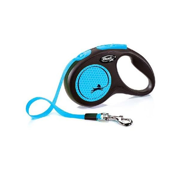 Vodítko Flexi New Neon S páska 5 m modré (do 15 kg)