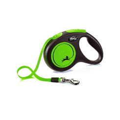 Vodítko Flexi New Neon S páska 5 m zelené (do 15 kg)