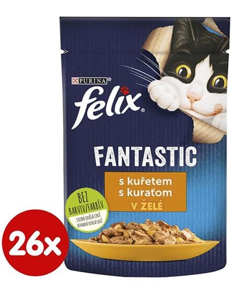 E-shop FELIX Fantastic cat kura v želé kapsičky pre psy 26x85g