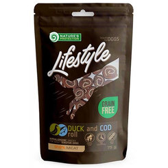 Maškrta Natures Protection Lifestyle kačacie rolky s treskou 75g