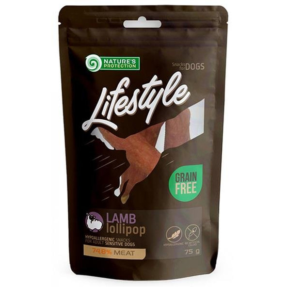 Maškrta Natures Protection Lifestyle pre psy s jahňacím mäsom 75g