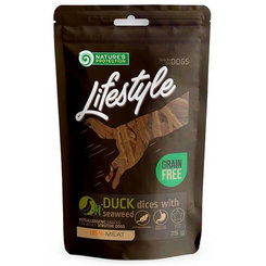 Maškrta Natures Protection Lifestyle mäkké kačacie kocky s morskými riasami 75g
