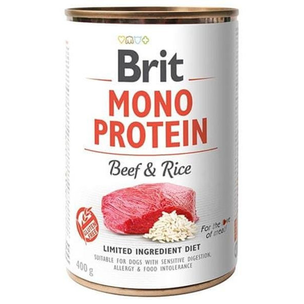 Brit Mono Protein Beef & Brown Rice 400g konzerva