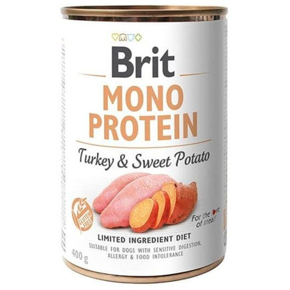 Brit Mono Protein Turkey & Sweet Potato 400g konzerva