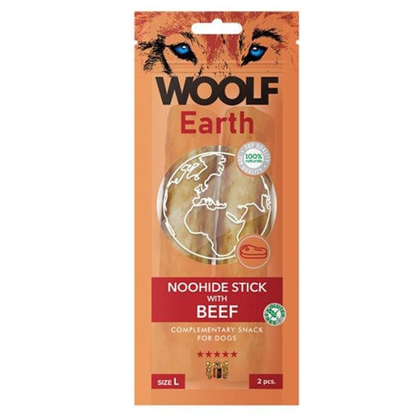 Maškrta pre psy Woolf Dog Earth L s hovädzím mäsom 85g