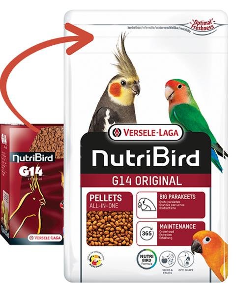 E-shop Versele Laga NutriBird G14 Original - pre stredne veľké papagáje 1kg