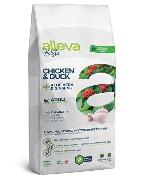 E-shop Alleva HOLISTIC dog adult medium chicken & duck 12kg
