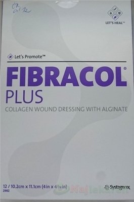 E-shop FIBRACOL PLUS kolagénový obväz s alginátom 10,2cmx11,1cm 12 ks