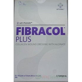 FIBRACOL PLUS kolagénový obväz s alginátom 10,2cmx11,1cm 12 ks