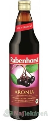 E-shop Rabenhorst Arónia 100% šťava Bio 750 ml