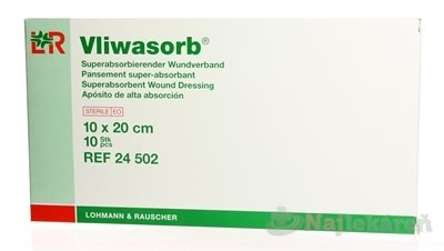 VLIWASORB Krytie na rany 10 x 20 cm 10 ks