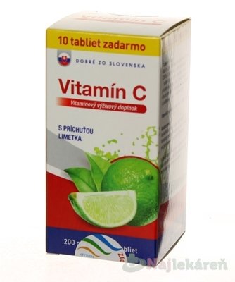 E-shop Dobré z SK Vitamín C 200 mg príchuť LIMETKA