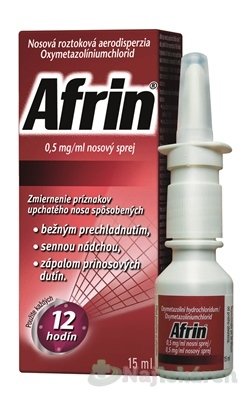 E-shop Afrin 0,5 mg/ml nosový sprej proti nádche 15ml