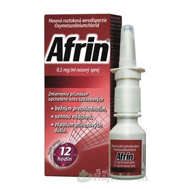 Afrin 0,5 mg/ml nosový sprej proti nádche 15ml