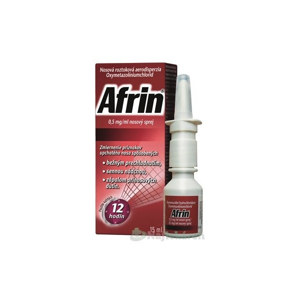 Afrin 0,5 mg/ml nosový sprej proti nádche 15ml