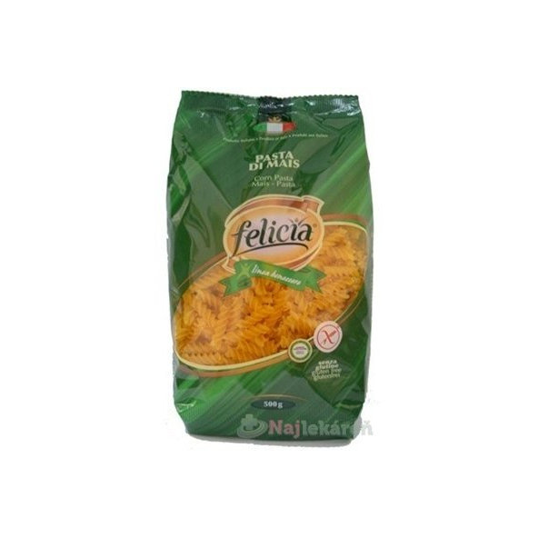 Bezgluténové kukuričné cestoviny Felicia Fusilli, 500g