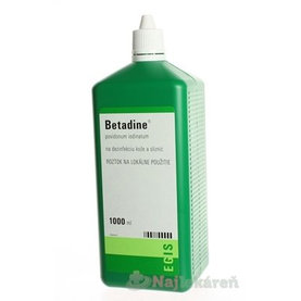 Betadine dezinfekčný roztok 100 mg/ml 1000 ml
