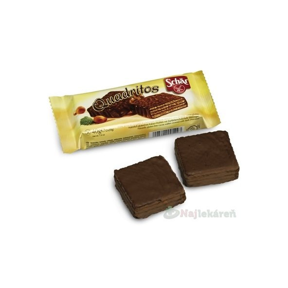 Schär QUADRITOS oblátky kakaové v horkej čokoláde 40 g