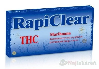 E-shop RapiClear THC (Marihuana) IVD, test drogový na samodiagnostiku 1ks